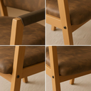 Ver imagem 4 de Kit 2 Cadeira de Jantar Arezzo Estofada Sala ou Área Gourmet Madeira Maciça:nobuck Marrom