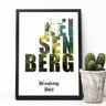 Quadro Breaking Bad – Heisenberg Walter White | Com vidro fosco e moldura - A3 - 33x45cm - 2