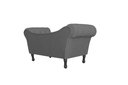 Ver imagem 2 de Recamier Decorativo Divã Dubai Suede Cinza Pés Madeira Mz Decor
