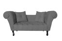 Ver imagem 1 de Recamier Decorativo Divã Dubai Suede Cinza Pés Madeira Mz Decor
