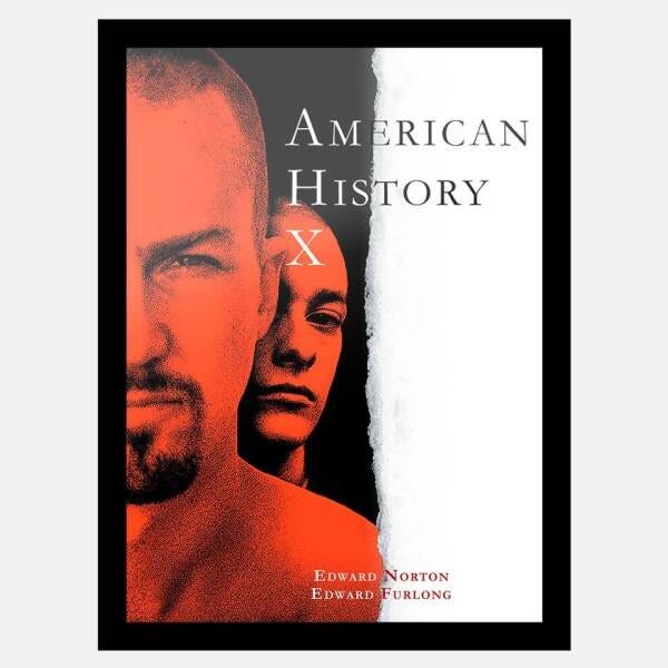 Quadro American History X Outra História Americana | Com vidro fosco e moldura - A3 - 33x45cm - 1