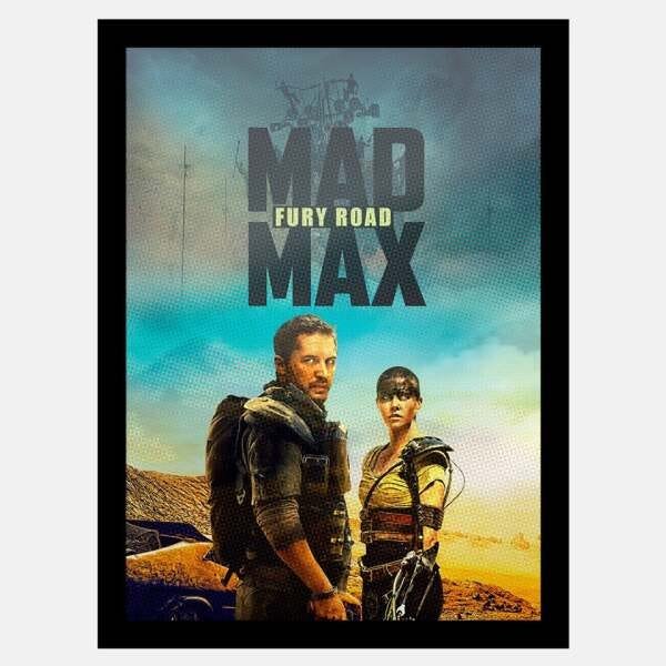 Quadro Mad Max Fury Road Estrada da fúria | Com vidro fosco e moldura - A3 - 33x45cm - 1