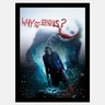 Quadro Joker Coringa Why so serious The Dark Knight | Com vidro fosco e moldura - A3 - 33x45cm - 1