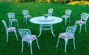 Ver imagem 2 de Conjunto de Mesa para Jardim Firenze com Mesa de 1,50 m com Giro e 8 Cadeiras em Alumínio Fundido un