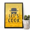 Quadro Breaking Bad – Let’s Cook / Walter White | Com vidro fosco e moldura - A4 - 24x33cm - 2