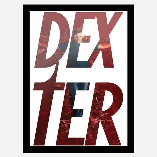 Quadro – Dexter Morgan | Com vidro fosco e moldura - A4 - 24x33cm - 1