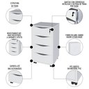 Ver imagem 6 de Conjunto Escritório Home Office 3 Peças Veneti A06 Branco - Mpozenato