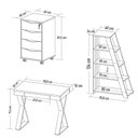 Ver imagem 4 de Conjunto Escritório Home Office 3 Peças Veneti A06 Branco - Mpozenato