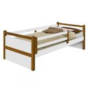 Ver imagem 1 de Cama Solteiro Bianca em MDF Branco e Mel para Colchão 1,88x0,88 Divaloto Móveis