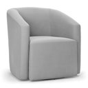 Ver imagem 3 de Kit 2 Poltronas Stella Max Suede Cinza Base Giratória - D'Rossi