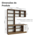 Ver imagem 6 de Armário de Cozinha Compacta 190cm com Cristaleira Agata Madesa Rustic Branco