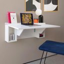 Ver imagem 6 de Escrivaninha de Parede Dobrável com Nicho - Smart Branco