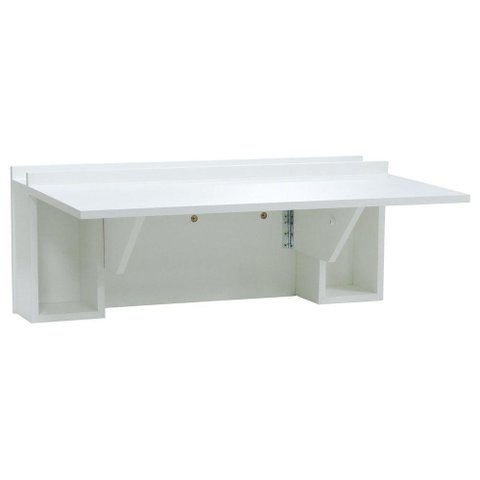 Escrivaninha de Parede Dobrável com Nicho - Smart Branco