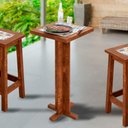 Ver imagem 1 de Bistrô Gourmet com Tampo Quadrado Imbuia Charcharm Shop Jm
