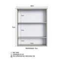 Ver imagem 5 de Armário Espelheira para Banheiro com 2 Portas e Iluminação Led Es8040 Arenas