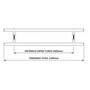 Ver imagem 2 de Puxador Inox Escovado Barra Chata 1,20m Todas Portas