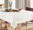 Ver imagem 3 de Toalha de Mesa Redonda 6 Lugares Sempre Limpa Amaris Branco Karsten