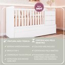 Ver imagem 6 de Berço Multifuncional Americano Bicama Gaveteiro Cléo 100% MDF Branco
