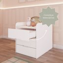Ver imagem 7 de Berço Multifuncional Americano Bicama Gaveteiro Cléo 100% MDF Branco