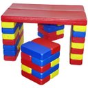 Ver imagem 1 de Kit Brick Plastic Table And Banquette 56 Pçs