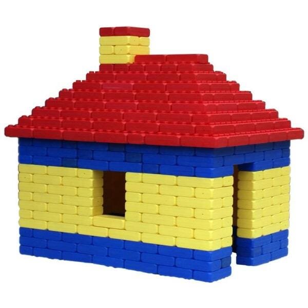 Kit Brick-Size Big Plastic Home Big 348 pçs