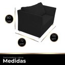 Ver imagem 2 de Namoradeira Lisboa 2 Lugares Salão Suede Preto