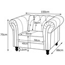 Ver imagem 3 de Kit 2 Poltronas Decorativa Bérgamo Couro Branco