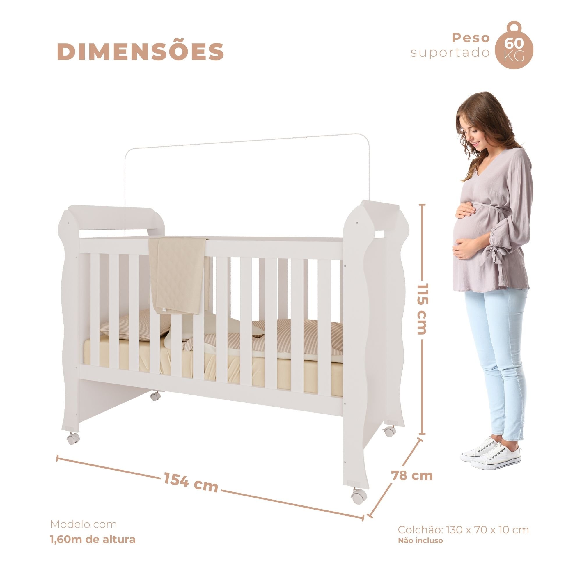 Berço Mini Cama Mirelle  - 7