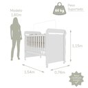 Ver imagem 4 de Berço Americano Marquesa Mini Cama Mirelle 100% MDF Branco