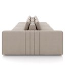 Ver imagem 6 de Sofá Ilha e Puff Sala Living 335cm Siesta M22 Veludo Bege - Mpozenato