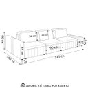 Ver imagem 4 de Sofá Ilha e Puff Sala Living 335cm Siesta M22 Veludo Bege - Mpozenato