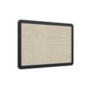 Ver imagem 4 de Conjunto Cabeceira Painel Solteiro Fixação na Parede MDP Nero com Dourado Mesa 2 Gavetas Artesano