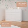 Cômoda de Bebê Fraldário 1 Porta 5 Gavetas Cléo  - 7