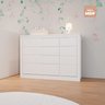 Cômoda de Bebê Fraldário 1 Porta 5 Gavetas Cléo  - 2