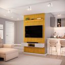 Ver imagem 1 de Painel Ripado para TV até 60 Polegadas com LED MDF 143CMX240CM Nicho e LED Trento