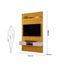 Ver imagem 4 de Painel para Tv até 60 Polegadas 240cmx143cm Ripado com Nicho e LED Trento