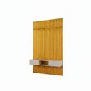 Ver imagem 3 de Painel para Tv até 60 Polegadas 240cmx143cm Ripado com Nicho e LED Trento