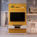 Ver imagem 1 de Painel Ripado para TV até 60 Polegadas com LED MDF 143CMX240CM Nicho e LED Trento