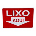 Ver imagem 1 de Placa de Sinalização Lixo Aqui 20 X 30 Cm Vermelho