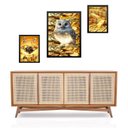 Ver imagem 1 de Set 3 Quadros Arquétipos Prosperidade Riqueza - com Vidro: Moldura Branca