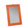 Espelho Retangular Moldura Plástica Laranja Banheiro N12 - 1