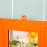 Espelho Retangular Moldura Plástica Laranja Banheiro N12 - 4