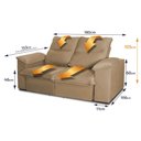 Ver imagem 3 de Sofá Retrátil Reclinável America 1,80m Suede