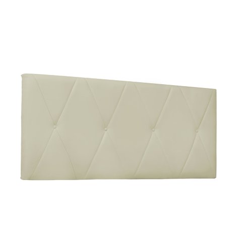 Cabeceira Painel Aquilla Para Cama Box King 195 cm Corino - D’Rossi - Bege
