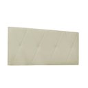 Ver imagem 1 de Cabeceira Painel Aquilla Para Cama Box King 195 cm Corino - D’Rossi - Bege