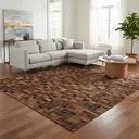 Ver imagem 1 de Tapete de Couro Natural Marron 2,00 X 1,50 M
