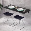 Ver imagem 5 de Mesa de Parede Escritório Dobrável Suspensa com Suporte 90x38 Onix