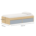Ver imagem 5 de Cama Infantil Solteiro com Duas Gavetas Linha Play Quater