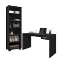 Ver imagem 1 de Kit Mesa de Computador e Estante Shanti Preto Trama