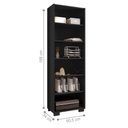 Ver imagem 4 de Kit Mesa de Computador e Estante Shanti Preto Trama